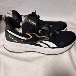 Reebok Black and Olive Athletic Shoes